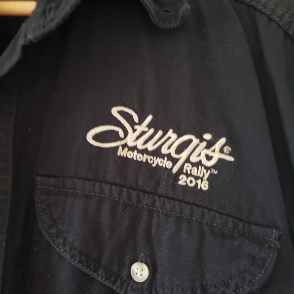 Tie front Sturgis button up shirt - Picture 6 of 9